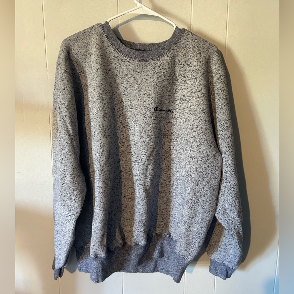Champion Gray and Blue Crewneck Sweatshirt